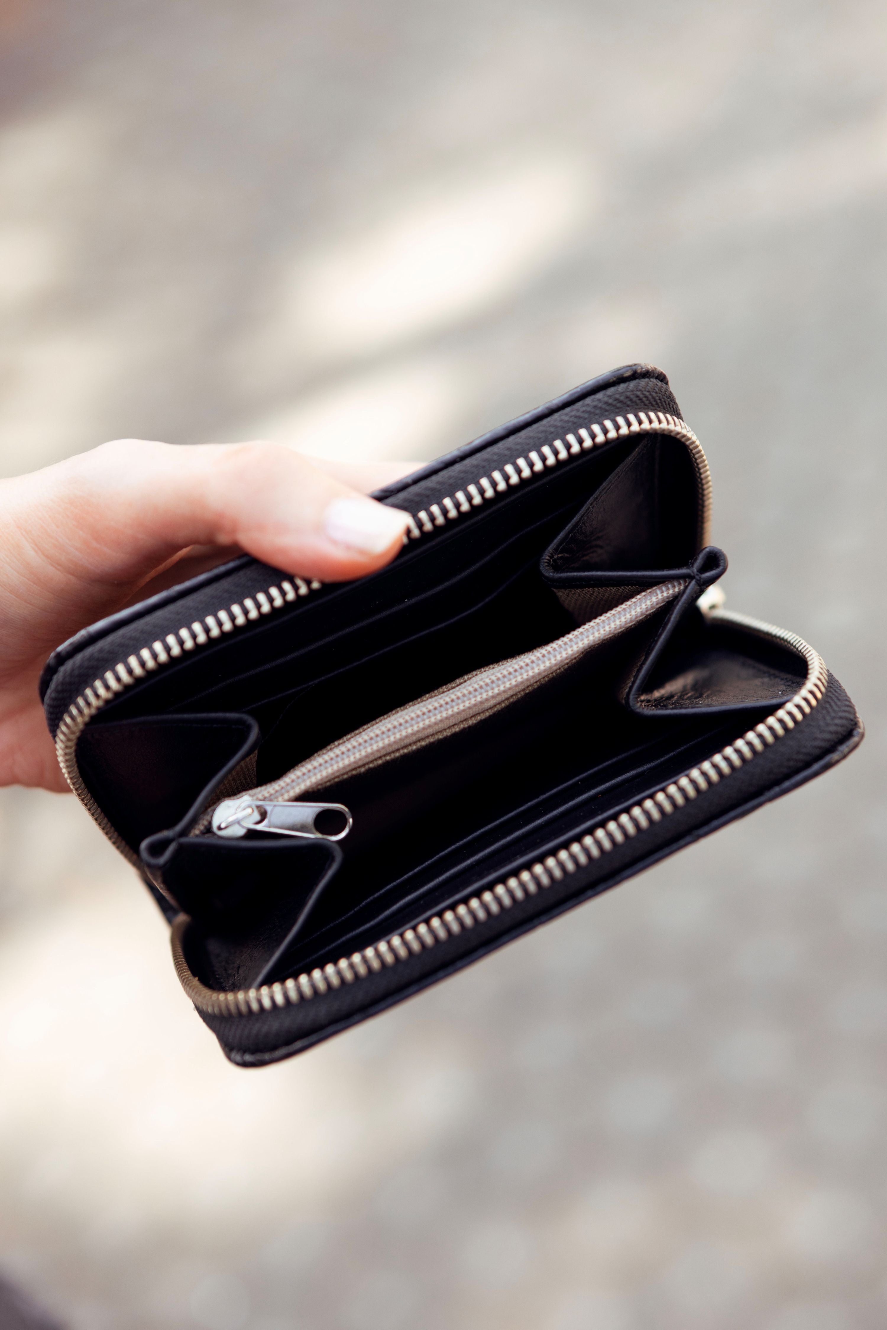 Billetera Chica con Cierre - Negro