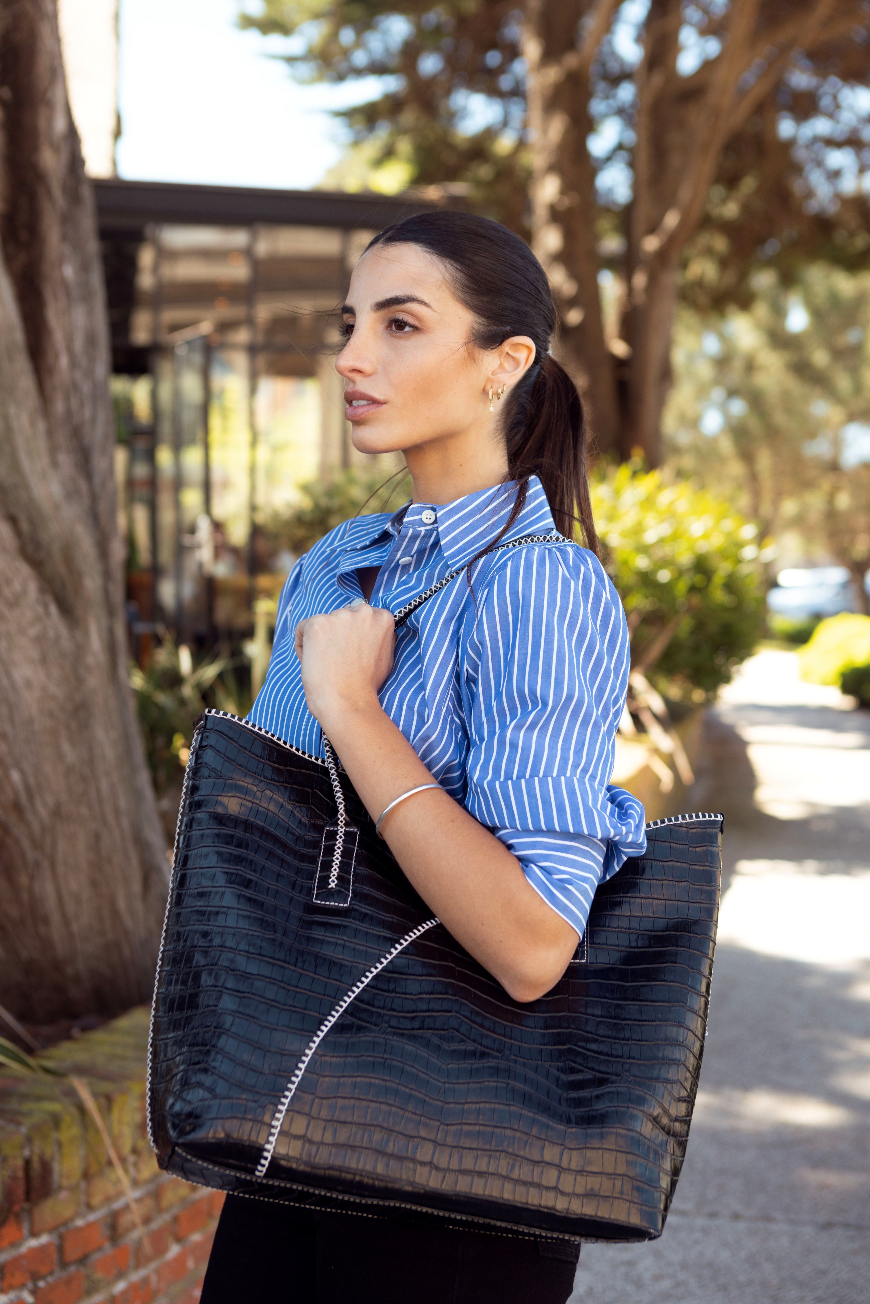 Bolso Pampa - Negro Croco