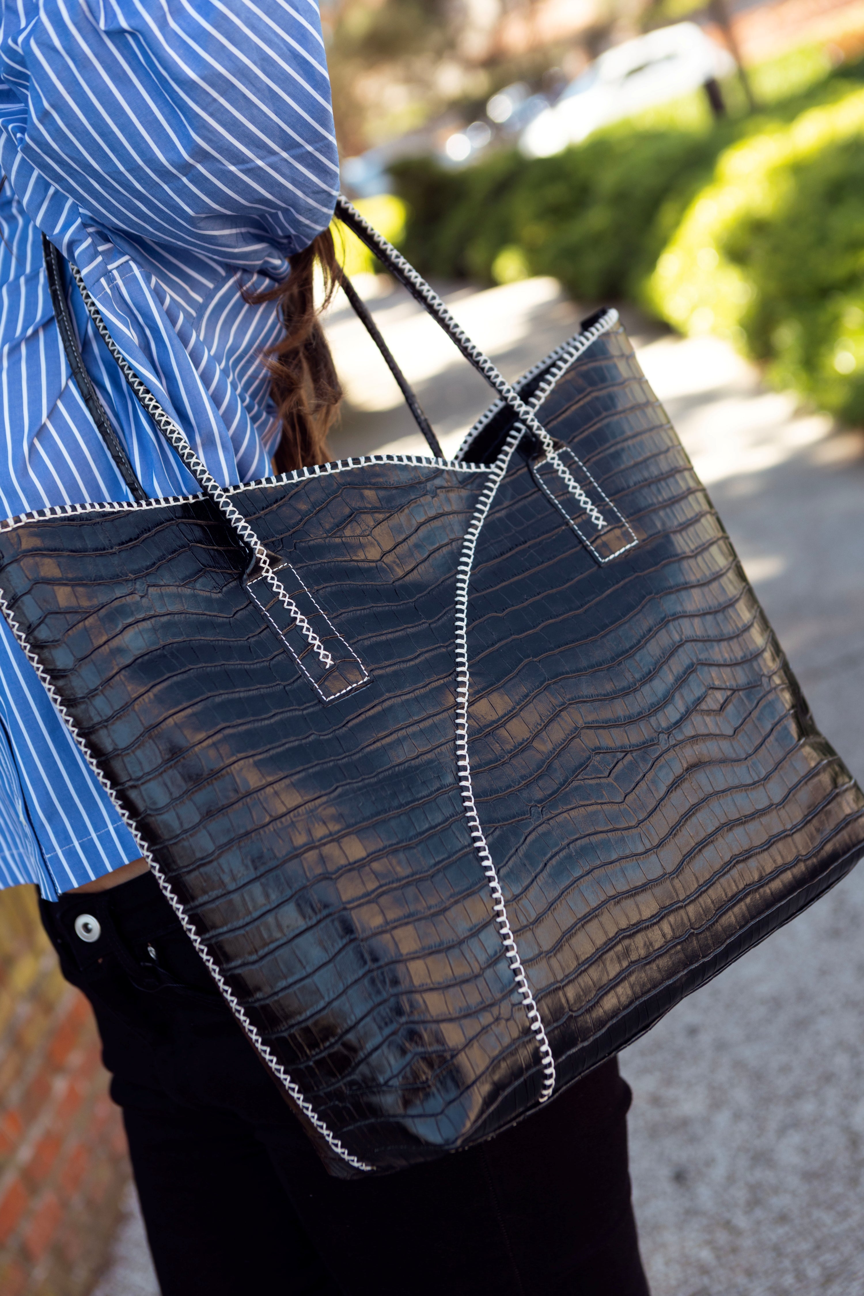 Bolso Pampa - Negro Croco